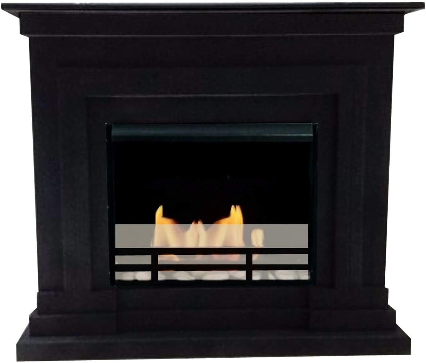 Bio Ethanol Fire Place Firegel Fireplace Model Berlin Premium Royal Granite Black.