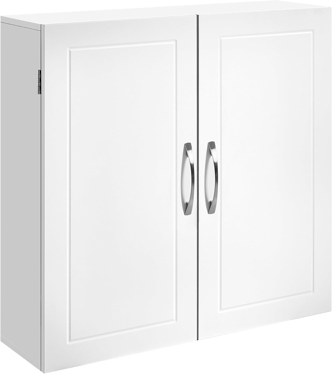 VASAGLE Bathroom Wall Cabinet, Wall-Mounted Bathroom Storage Cabinet, 18 x 60 x 60 cm, Medicine Cabinet with Adjustable Shelves, Cloud White BBC320W01.