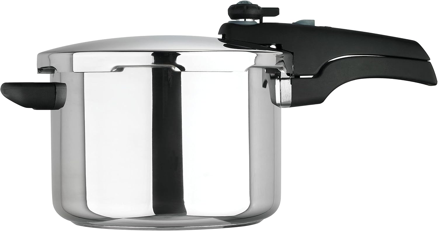 Prestige Smart Plus Stainless Steel Pressure Cooker, 6L, Silver.