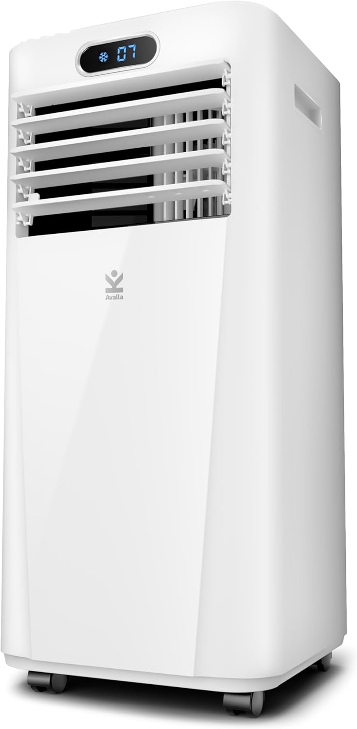 Avalla S-95 Portable 3-in-1 Air Conditioner with Remote Control; 20L Dehumidifier, 2100W Industrial Class 7000BTU, 68m³ Coverage for Large Rooms.