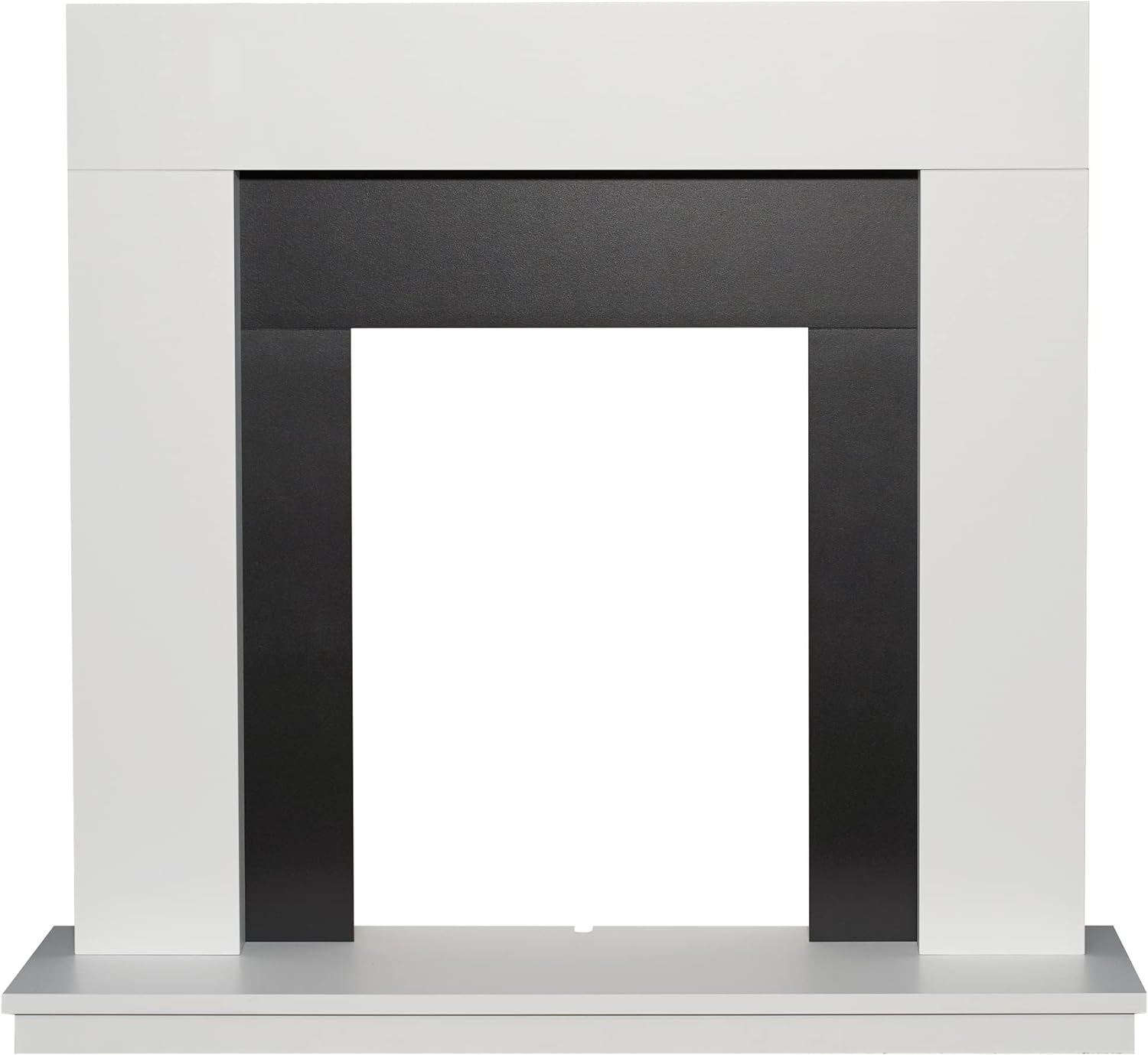 Adam Malmo Fireplace in White & Black/White, 39 Inch.