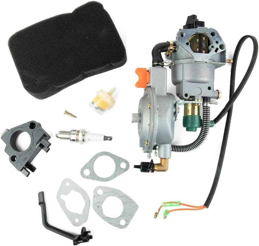 Donkivvy Generator Dual Fuel Carburetor LPG NG Conversion Kit for 4.5 KW to 10 KW Generators.