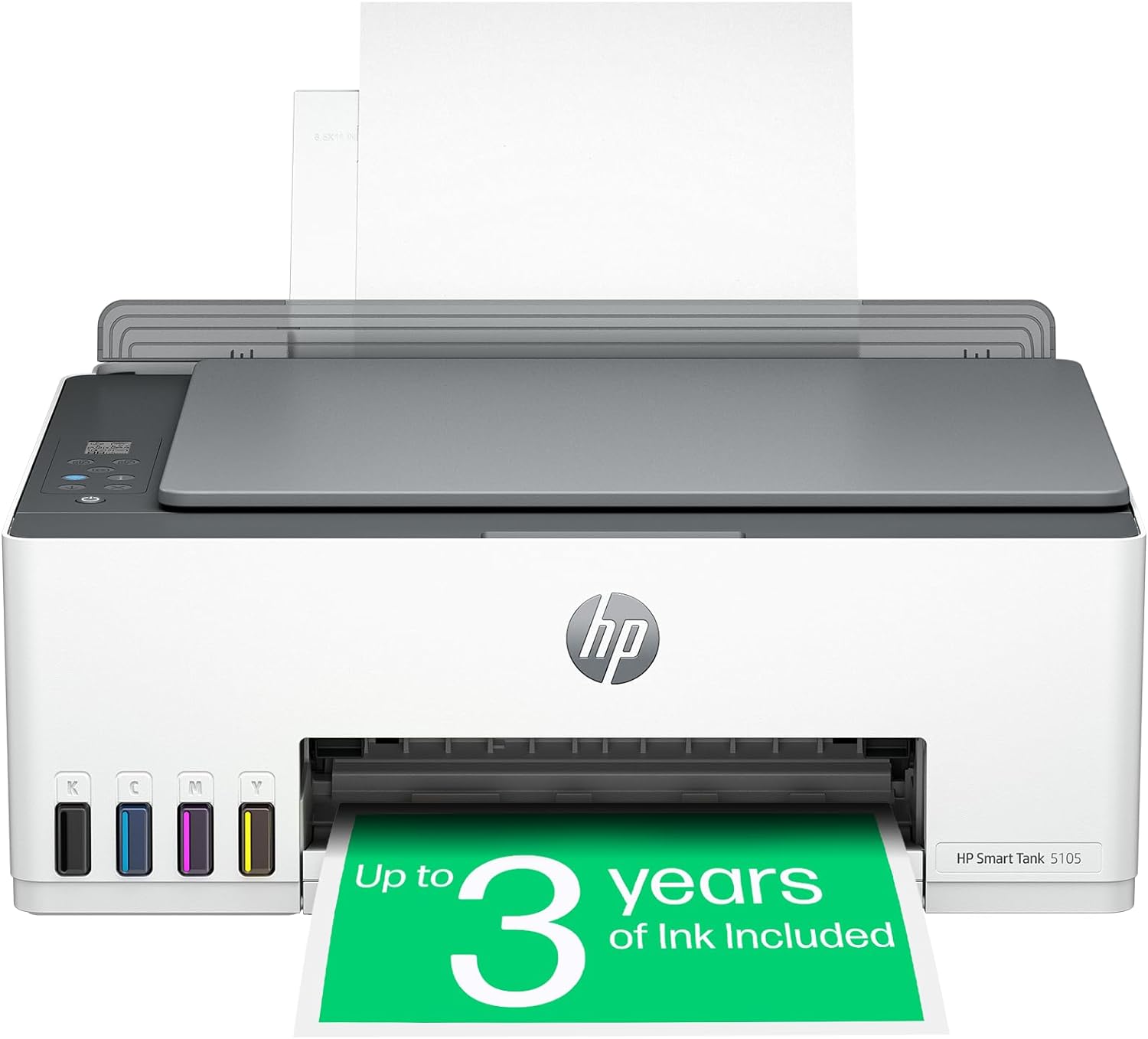 HP Smart Tank 5105 Wireless All-in-One Ink Tank Printer, up to 3 years of ink included, mobile print, mobile fax, scan & copy.