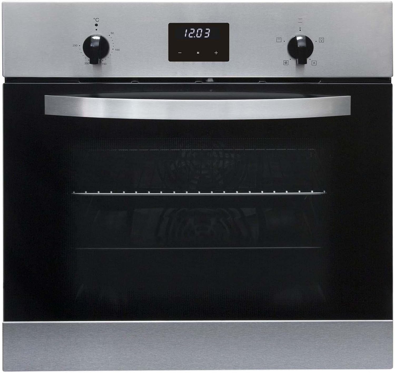 SIA SO112SS 60cm Stainless Steel Built in Digital Single Electric True Fan Oven.