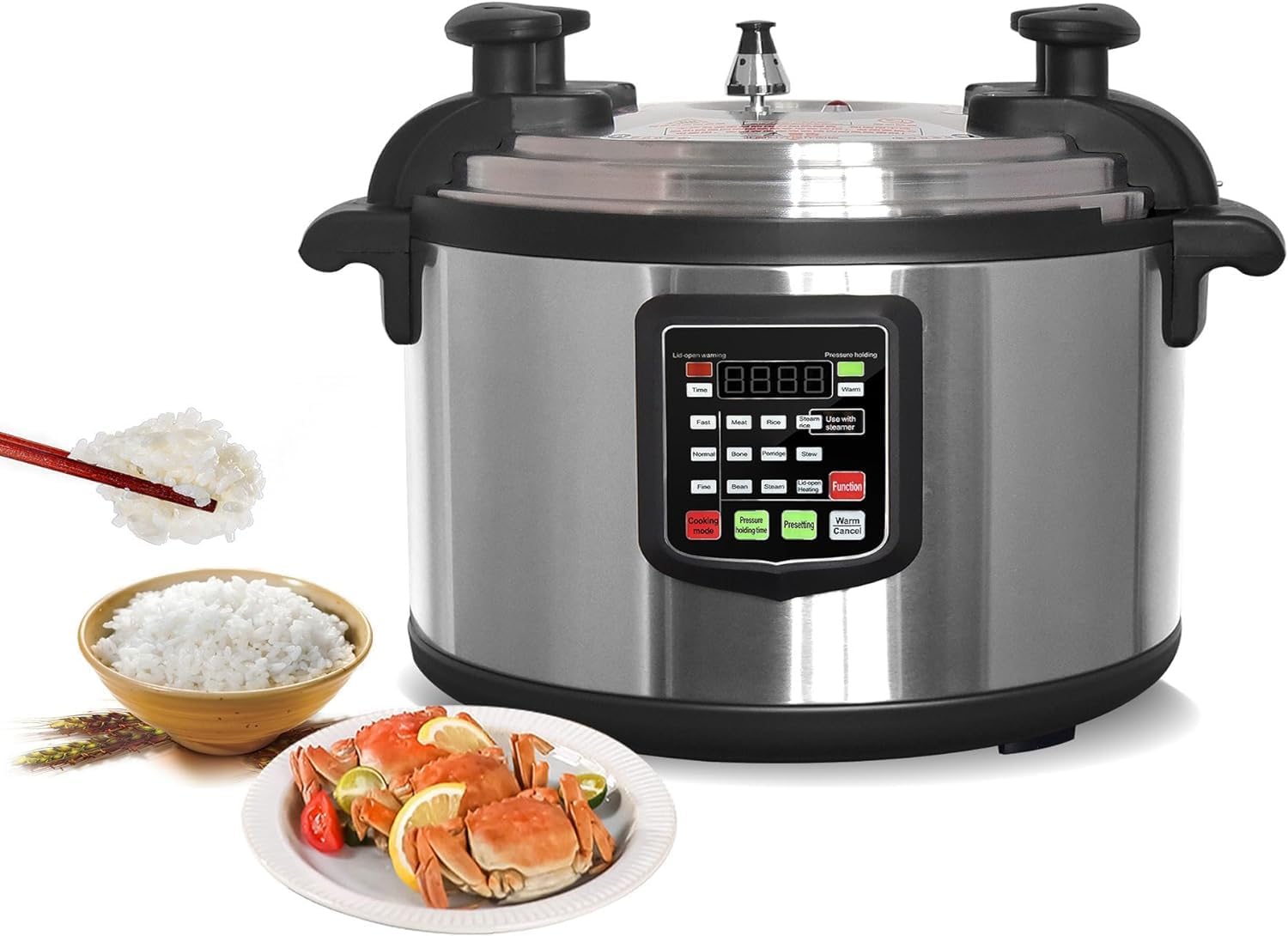 Kolice Commercial Multi-Function Pressure Cooker,Multi Cooker Pressure Canner With Non-stick Inner Pot, 45L (48 QT),5000W,For Hotel Canteen Restaurant and Household Kitchen.