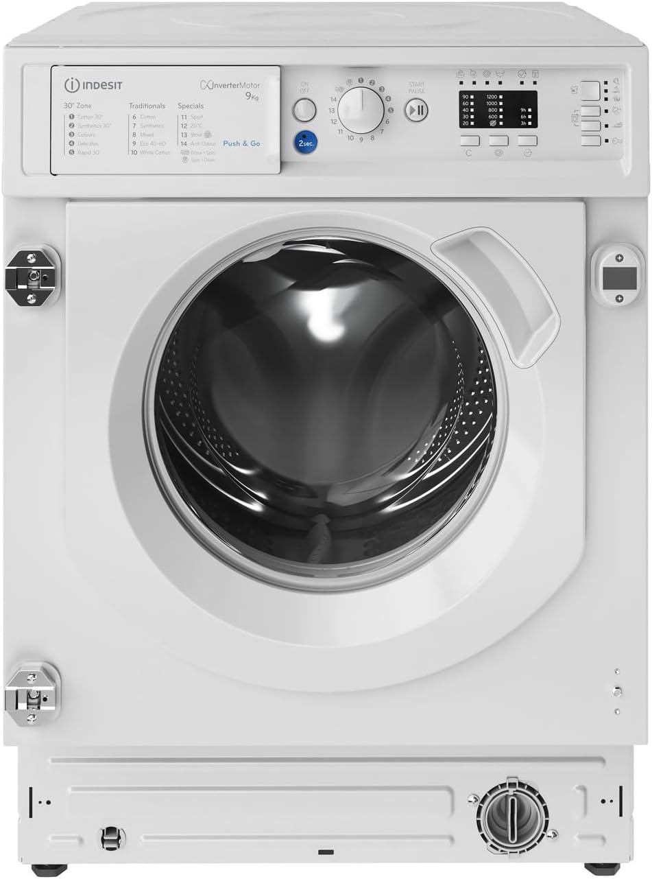 Indesit Push&Go BI WMIL 91485 UK 9kg Built-in Washing Machine.