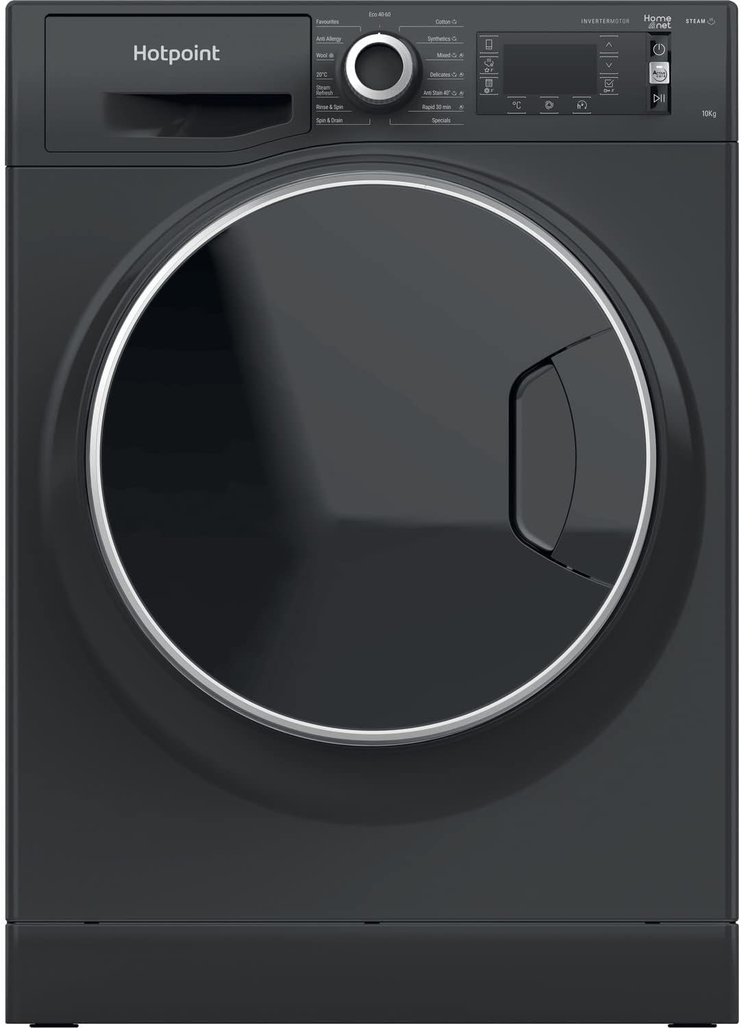 Hotpoint ActiveCare 10kg 1600rpm Freestanding Washing Machine - Black.