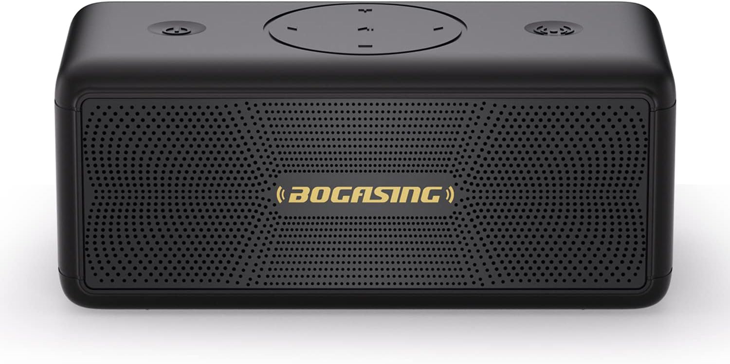 BOGASING M5 Bluetooth Speaker, 40W Portable Wireless Speakers with Immersive Stereo Sound & Punchy Bass, 30H Playtime, IPX7 Waterproof Bluetooth 5.3, EQ TF-Card, AUX, USB Stick for Outdoor.