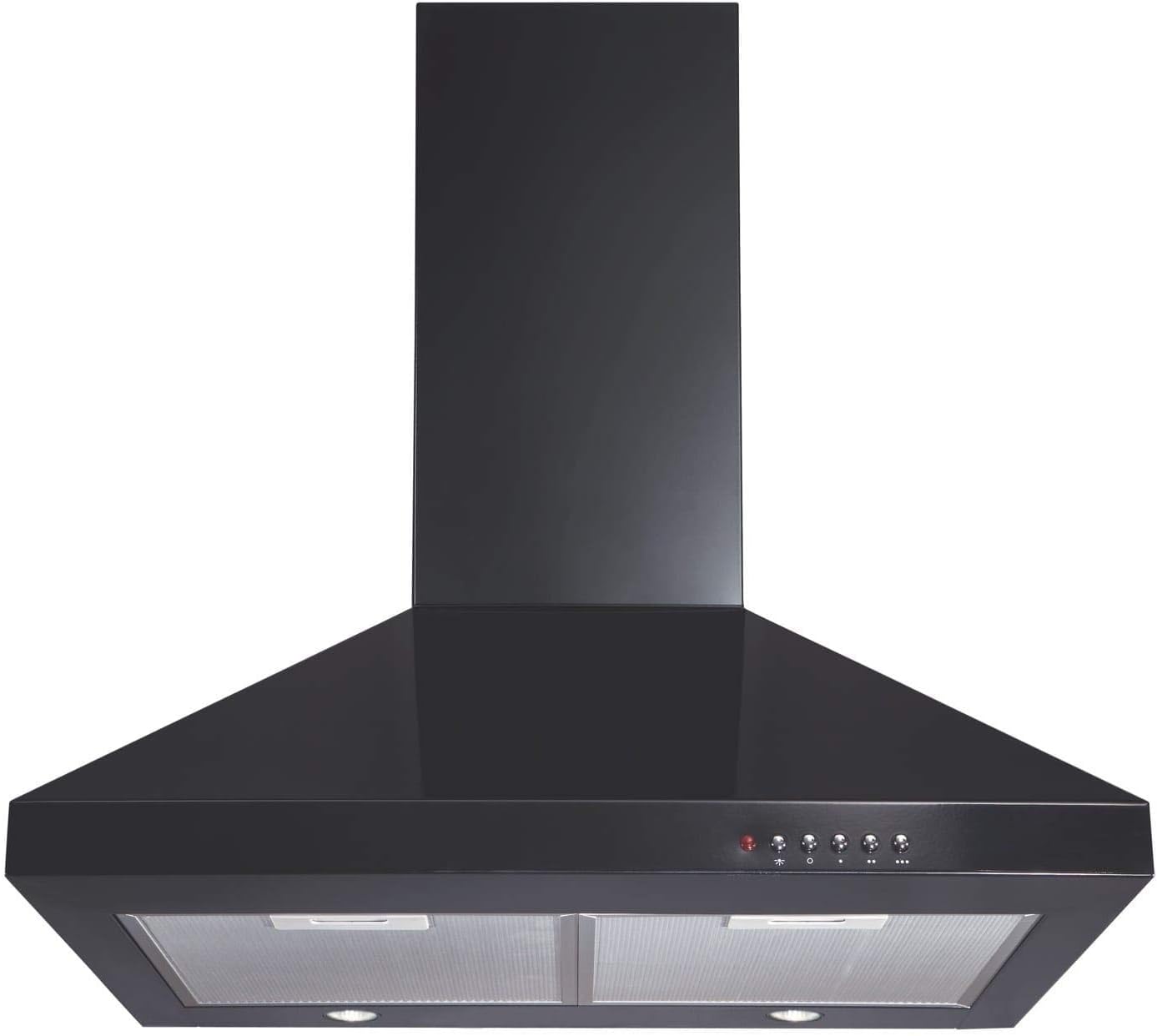 CDA 60cm Chimney Cooker Hood - Black.