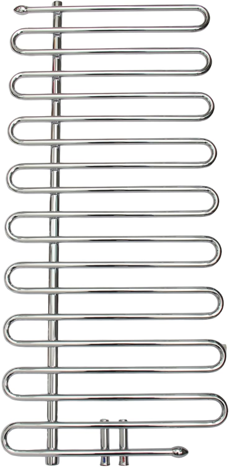 Jolie Max Heated Towel Radiator Rail. Central Heating Flat Ladder Towel Warmer. Chrome Finish. (500x800 Model 4).