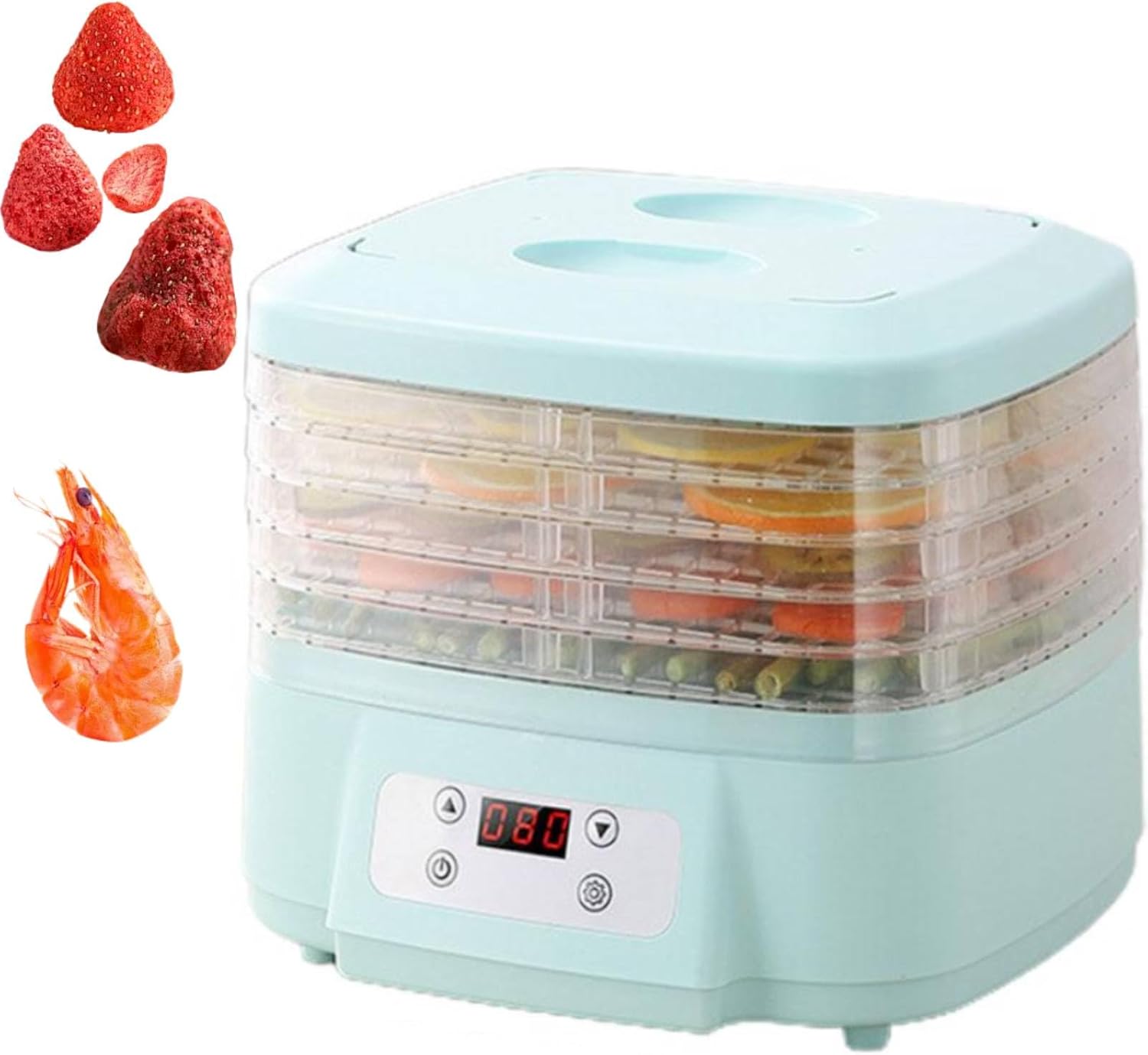 Food Dehydrator Machine, Tray Mini Electric Food Dehydrator Fruit Dryer Meat Vegetables Beef Preserver Machine Jerk.