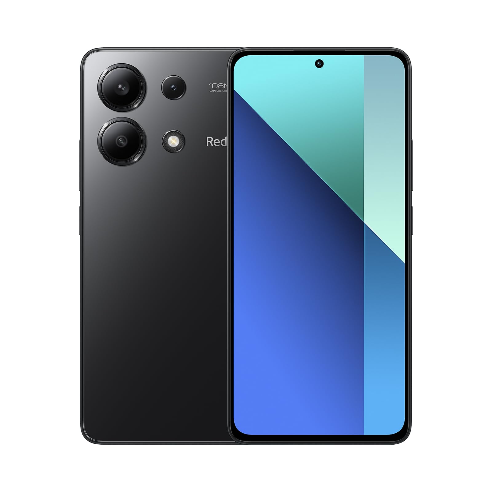 Xiaomi Redmi Note 13 Black - Smartphone 8+256GB, Snapdragon 685, 6nm process, 108MP triple camera, 120Hz FHD+ AMOLED, 33W fast charging, dust and water protection (UK Version + 2 Years Warranty).