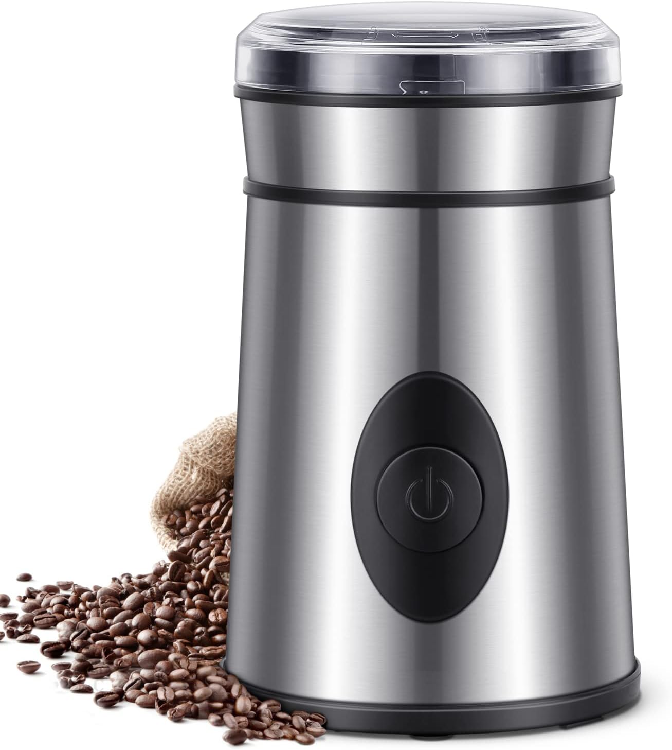 Coffee Bean Grinder Electric Nut Spice Stainless Steel Blade 200W One Touch Button 50g 100-240V～.