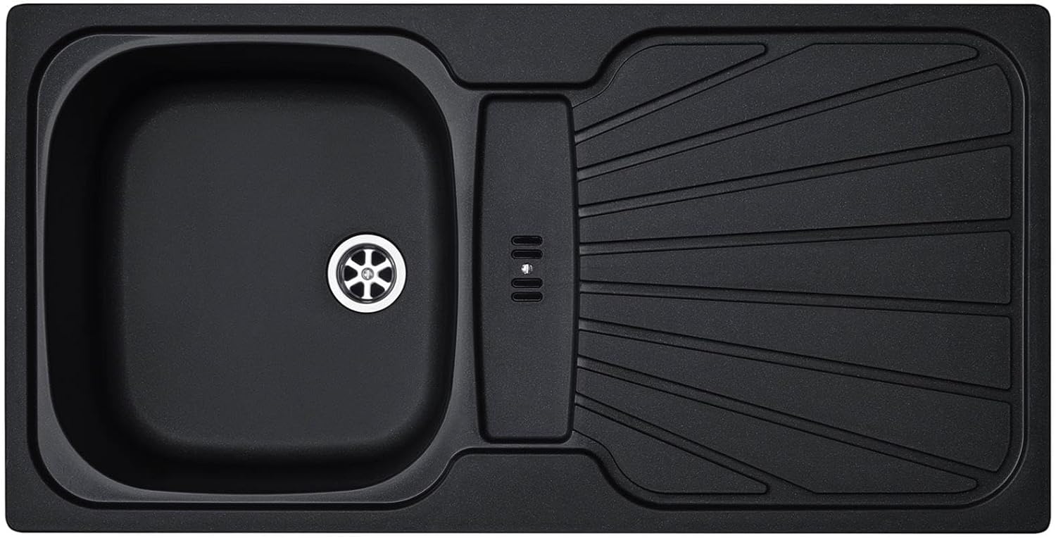 Liquida CMP5BL 1.0 Bowl Reversible Inset Black Kitchen Sink with Waste Kit         Import  Single ASIN  Import  Multiple ASIN    ×Product customization        General   Description   Gallery   Reviews Variations Additional details Product Tags      AMAZON.