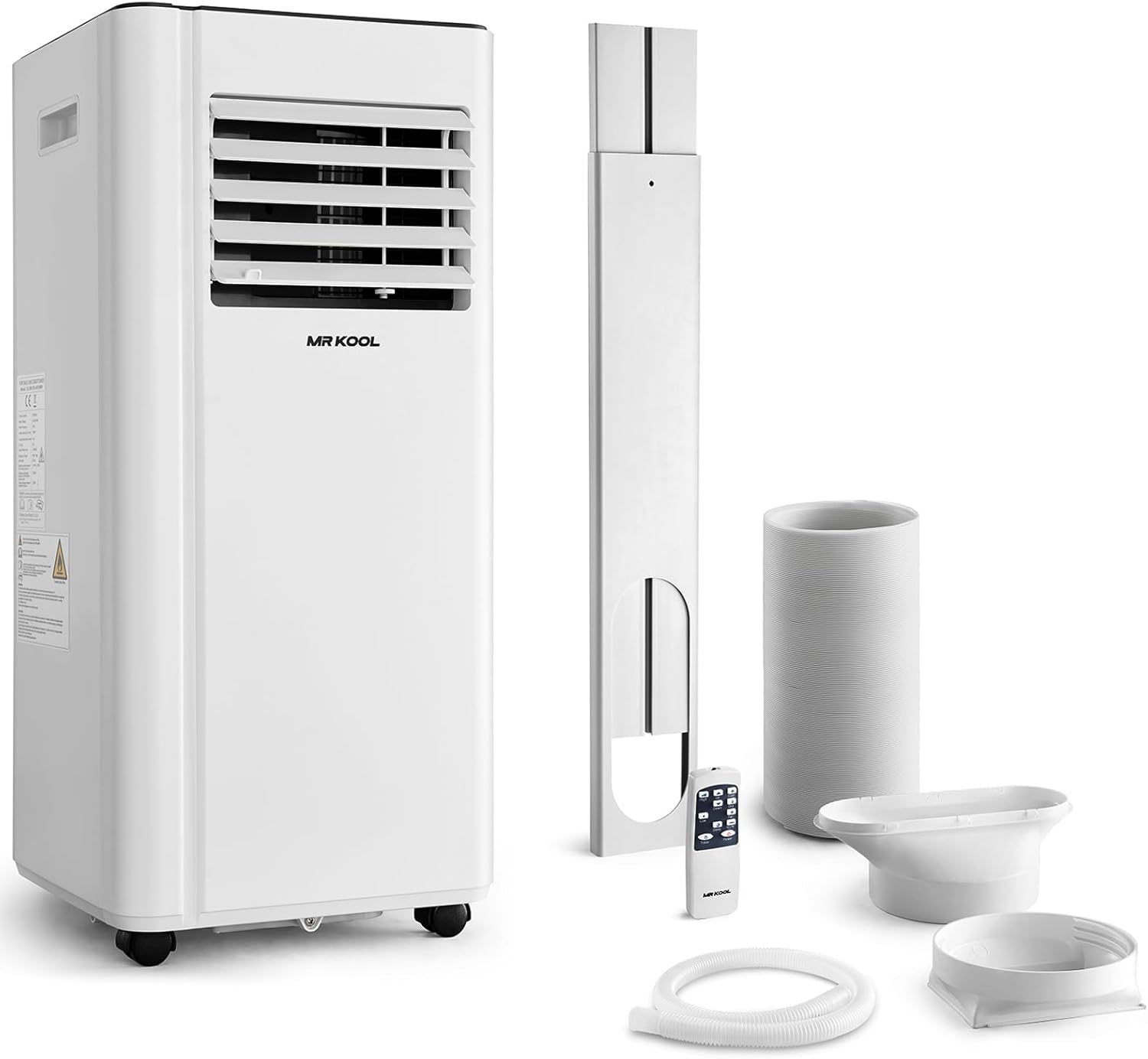 Portable Air Conditioner Unit 9000 BTU 4-in-1 Dehumidifier Ventilation Conditioning Cooling Fan with 2 Speeds with Digital Display & Remote Control Window Kit 24 Hour Timer for Room Up to 269sq.ft.