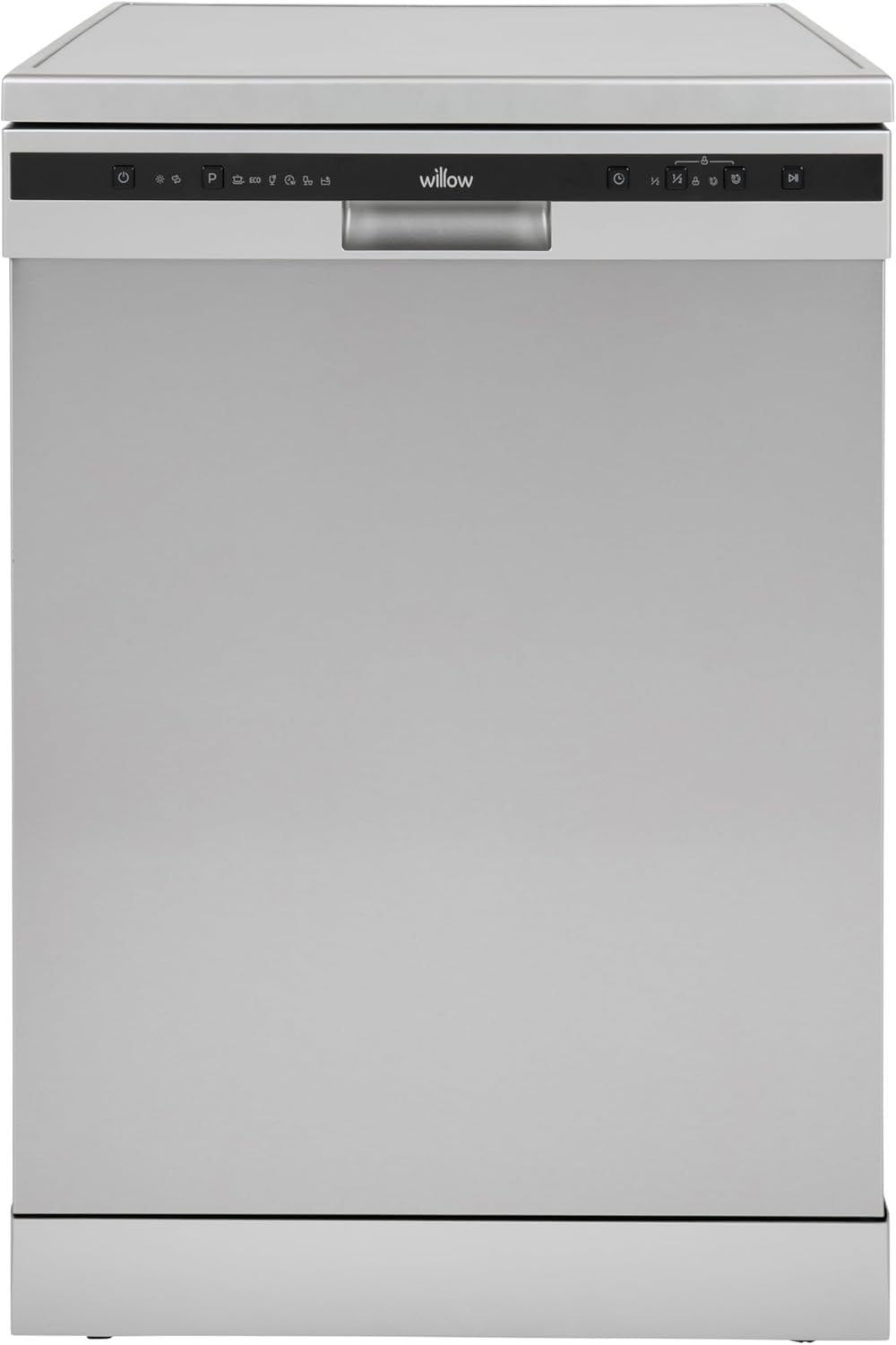 Willow WDW1260X 60cm Freestanding Dishwasher with Half Load Function, 13 Place Settings, Delay Start, Child Lock - Inox.