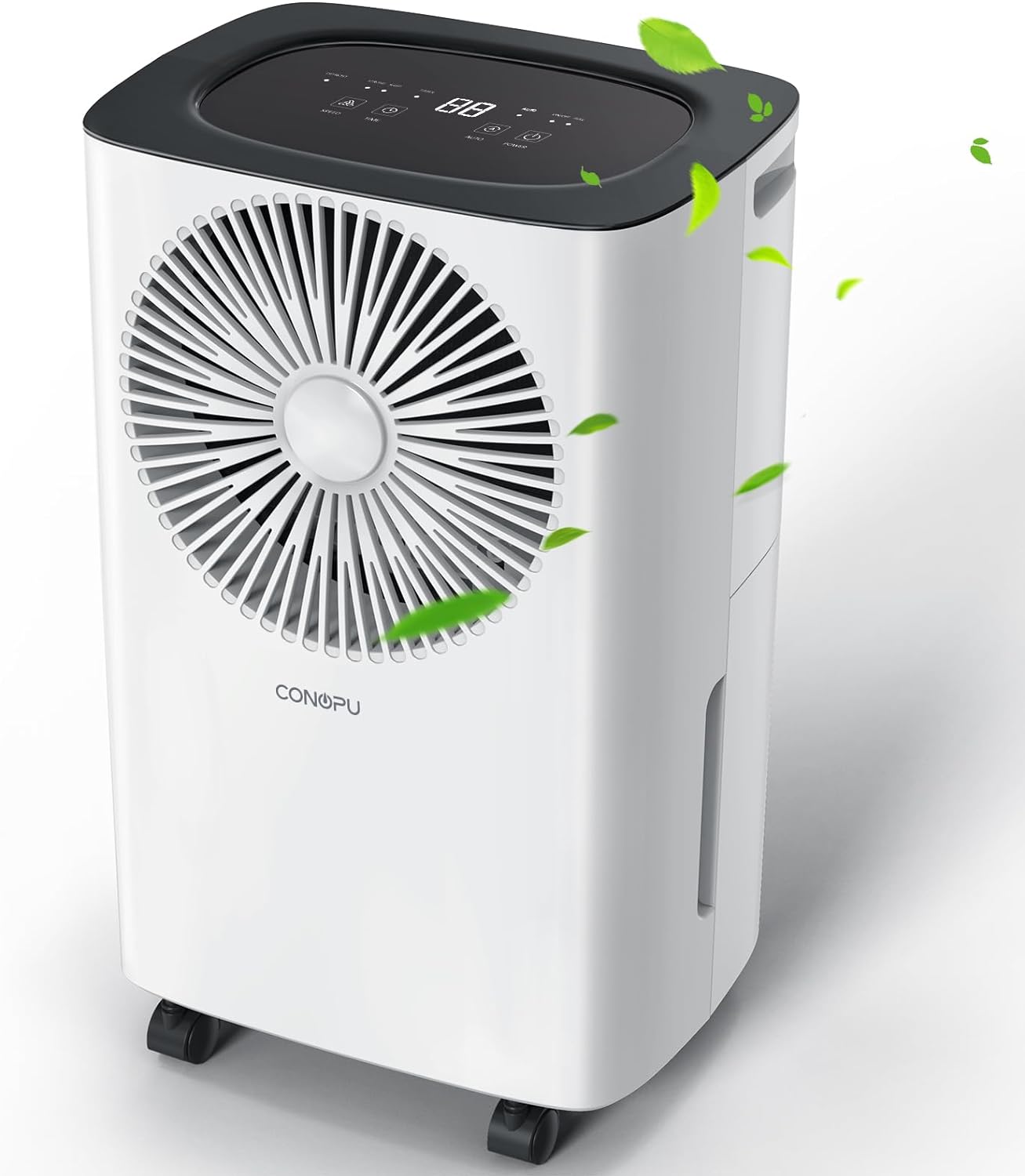 CONOPU Dehumidifier 12L/Day, Automatic Dehumidification, 24h Timer, Continuous Drainage, Room Dehumidifier, Suitable for the Apartment/Basement, Electric Dehumidifier, Against Moisture.