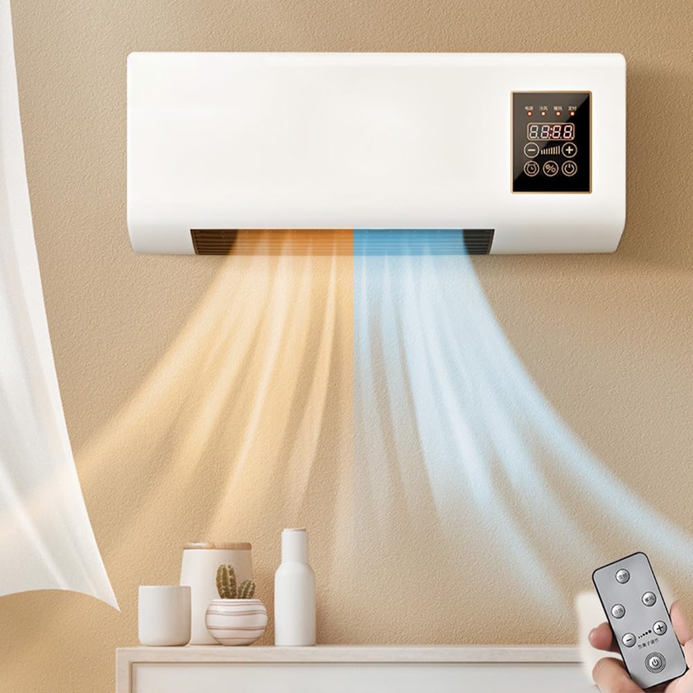 KUMIAO Mini Wall Mounted Air Conditioner with Remote - Portable Air Conditioners for Bedroom Living Room Office - Compact Design (L55*W24*H12cm).