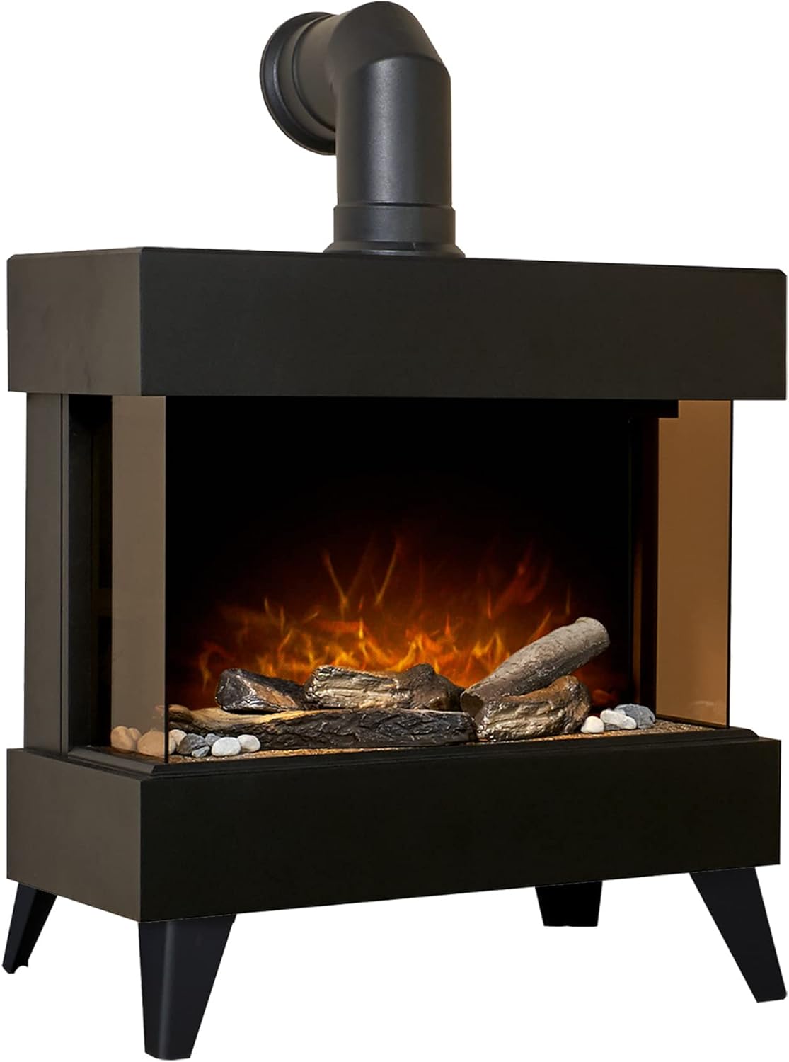 Adam Viera Electric Stove with Remote Control in Black.