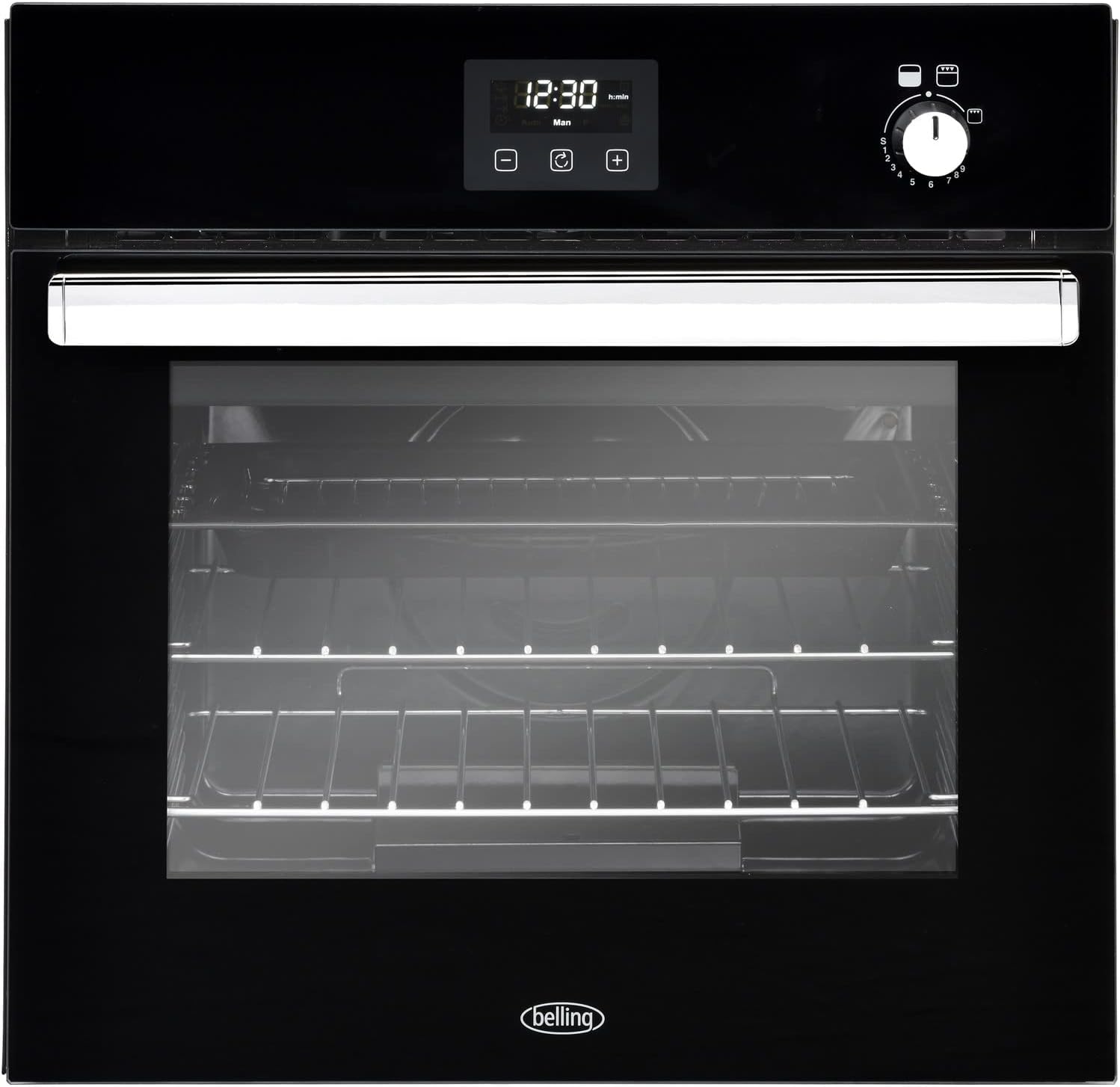 Belling BI602G 69L Built-in Single Gas Oven - Black.