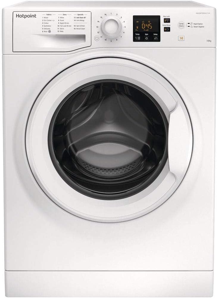 Hotpoint NSWM1043CWUKN 10kg 1400rpm Freestanding Washing Machine - White.