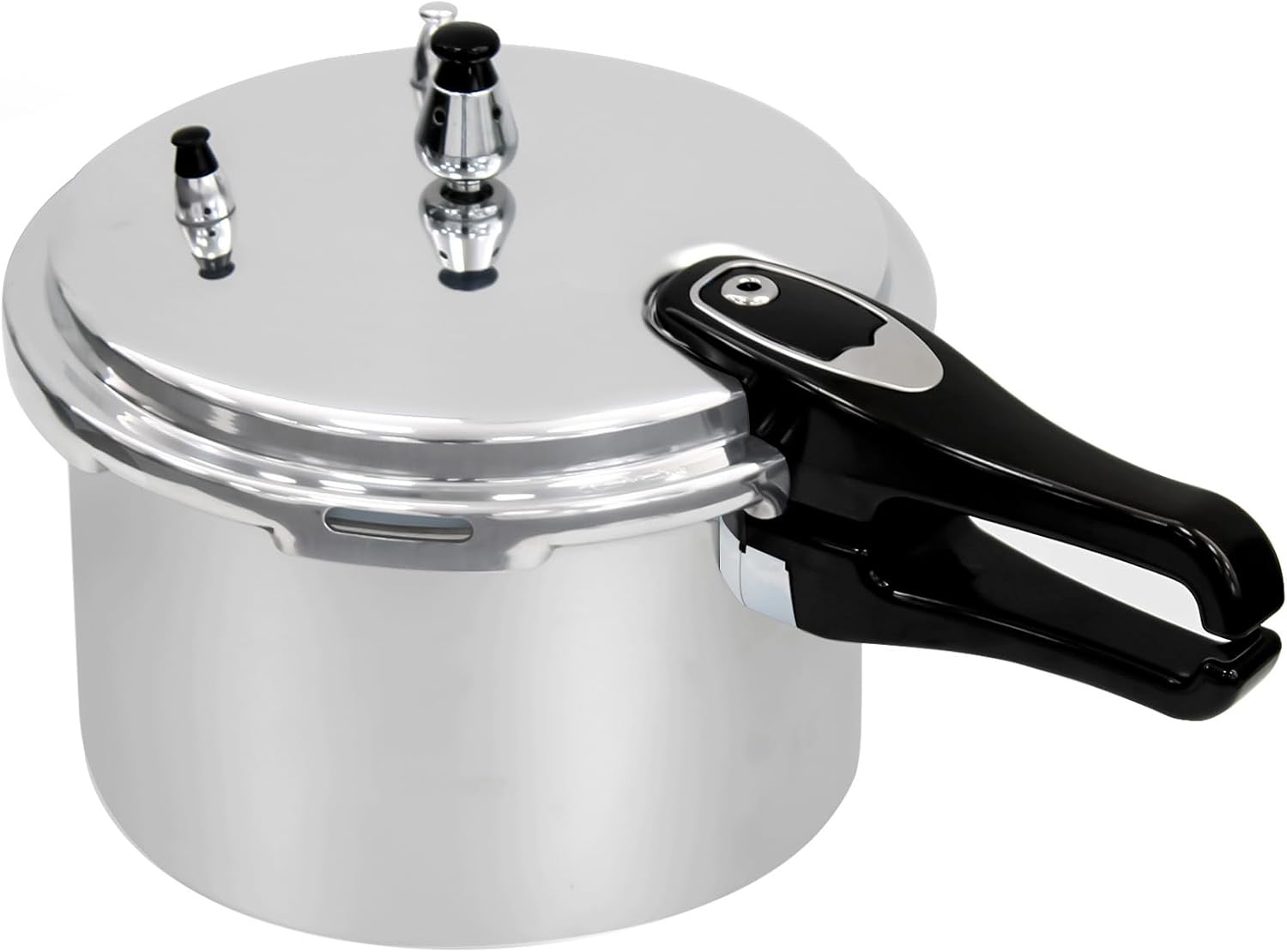 3.5 Litre Pressure Cooker for Kitchen & Catering, Aluminium + Stainless Steel, Suitable for all Hob Types Including Induction Hob - Silver.