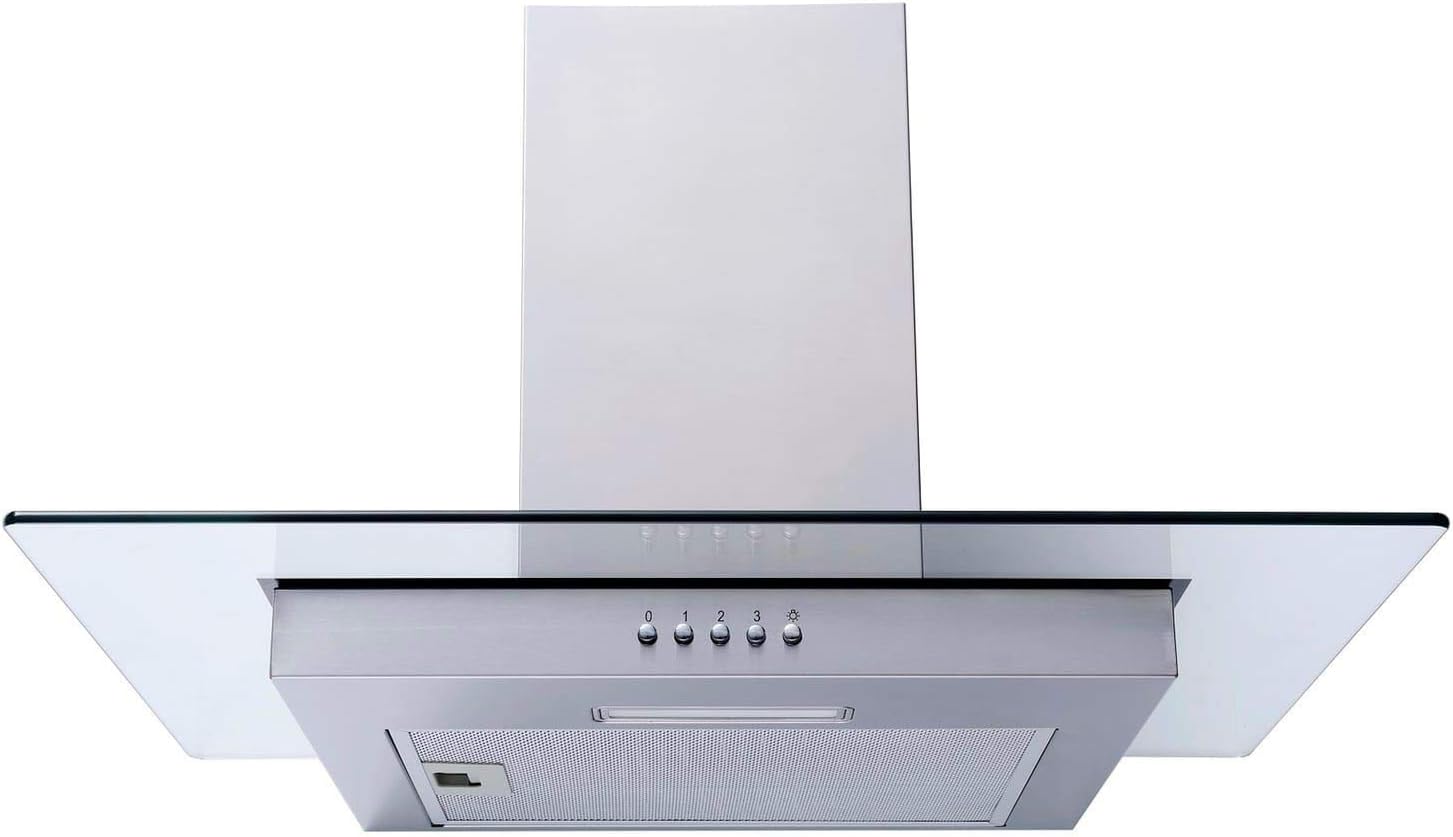 SIA FL60SS 60cm Flat Glass Stainless Steel Chimney Cooker Hood Extractor Fan.