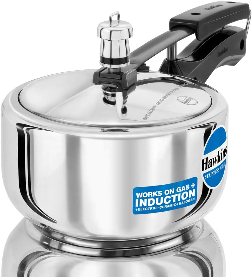 HAWKINS Stainless Steel 2.0 Litre Pressure Cooker.