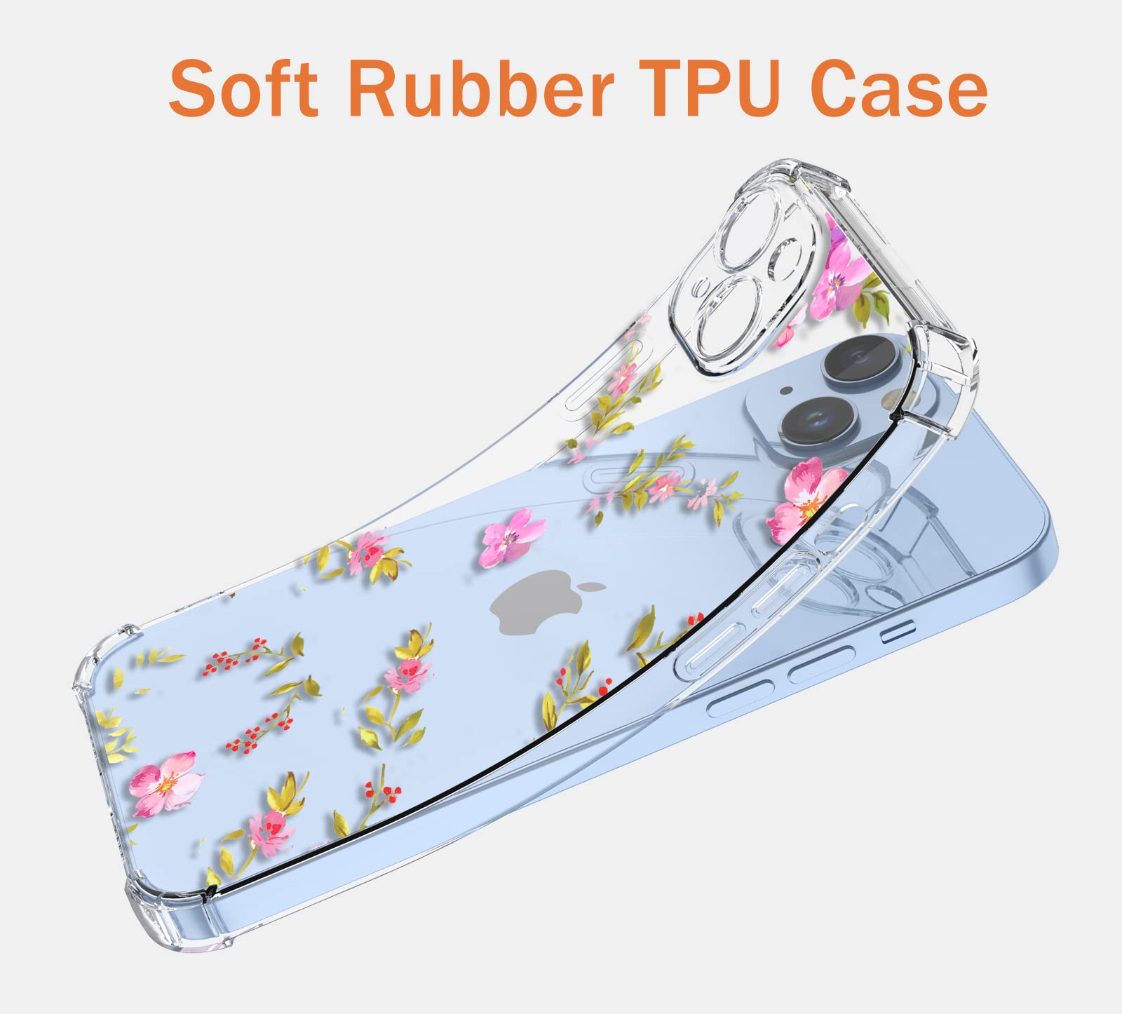 XINYEXIN Case for OPPO A74 5G / OPPO A54 5G, Painting Flower Pattern Clear Case Soft TPU Silicone Case Slim Shockproof Bumper Girl Women Phone Cover - Daisy.