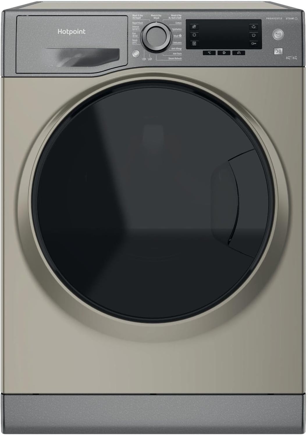 Hotpoint 8kg Wash 6kg Dry 1400rpm Freestanding Washer Dryer - Black.