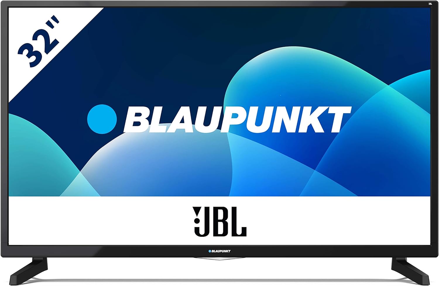 Blaupunkt 32" Smart Android TV HD Ready with Freeview Play, Google Assistant & Chromecast, DTS Virtual:X, Pre-Installed Apps, 3x HDMI & 2x USB - BA32H4.