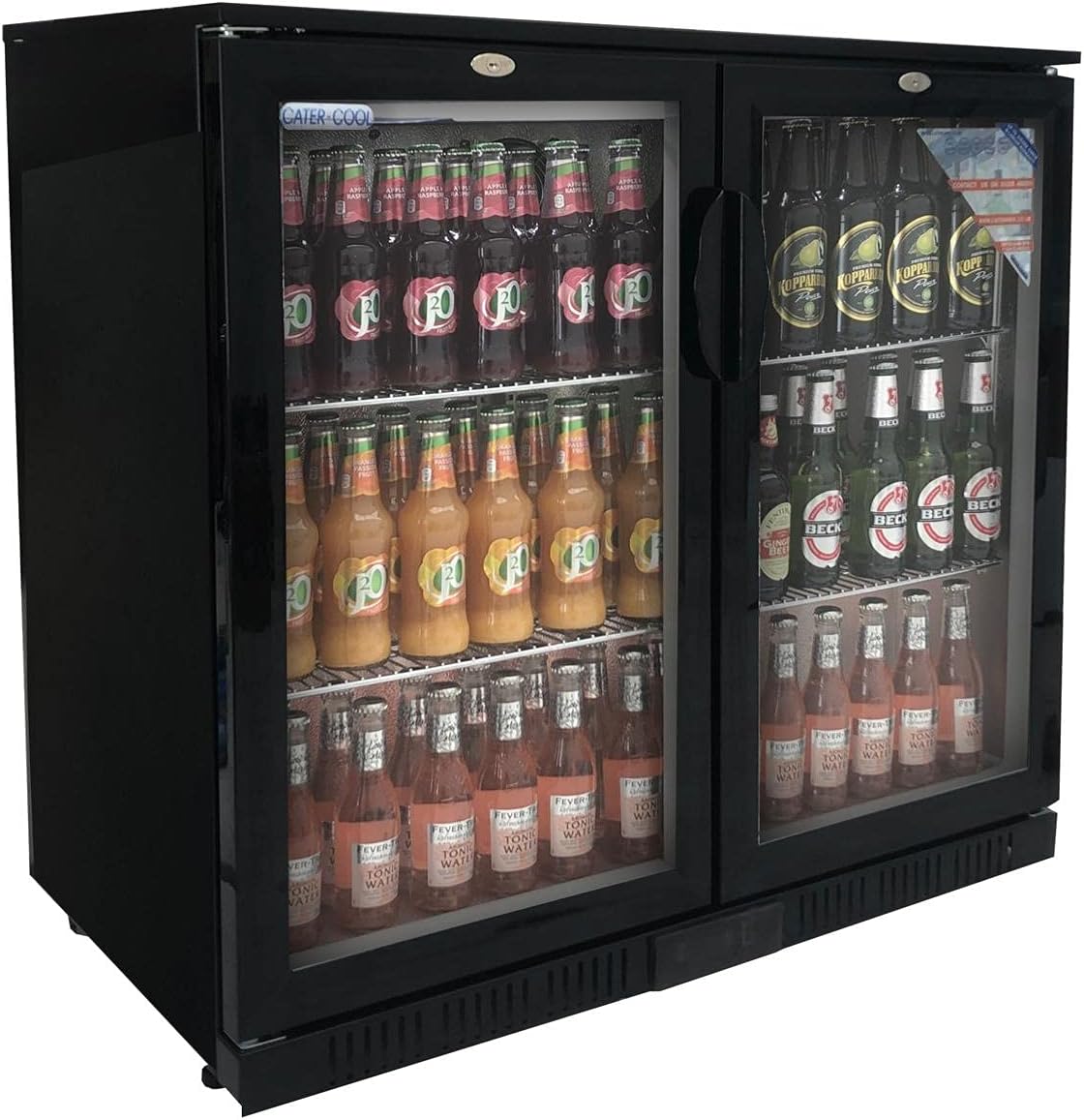 CATER-COOL CK0501LED Double Hinged Door Bottle Cooler With LED Lighting (Deliverable to UK mainland only).