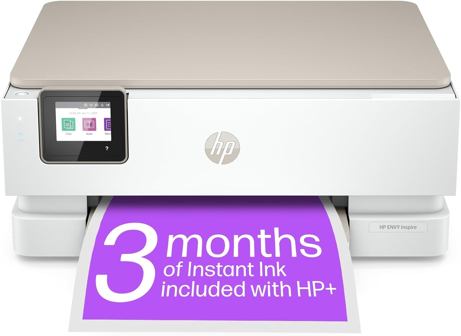 HP ENVY Inspire 7220e All-in-One Wireless Colour Printer with 3 months of Instant Ink Included with HP+, White.