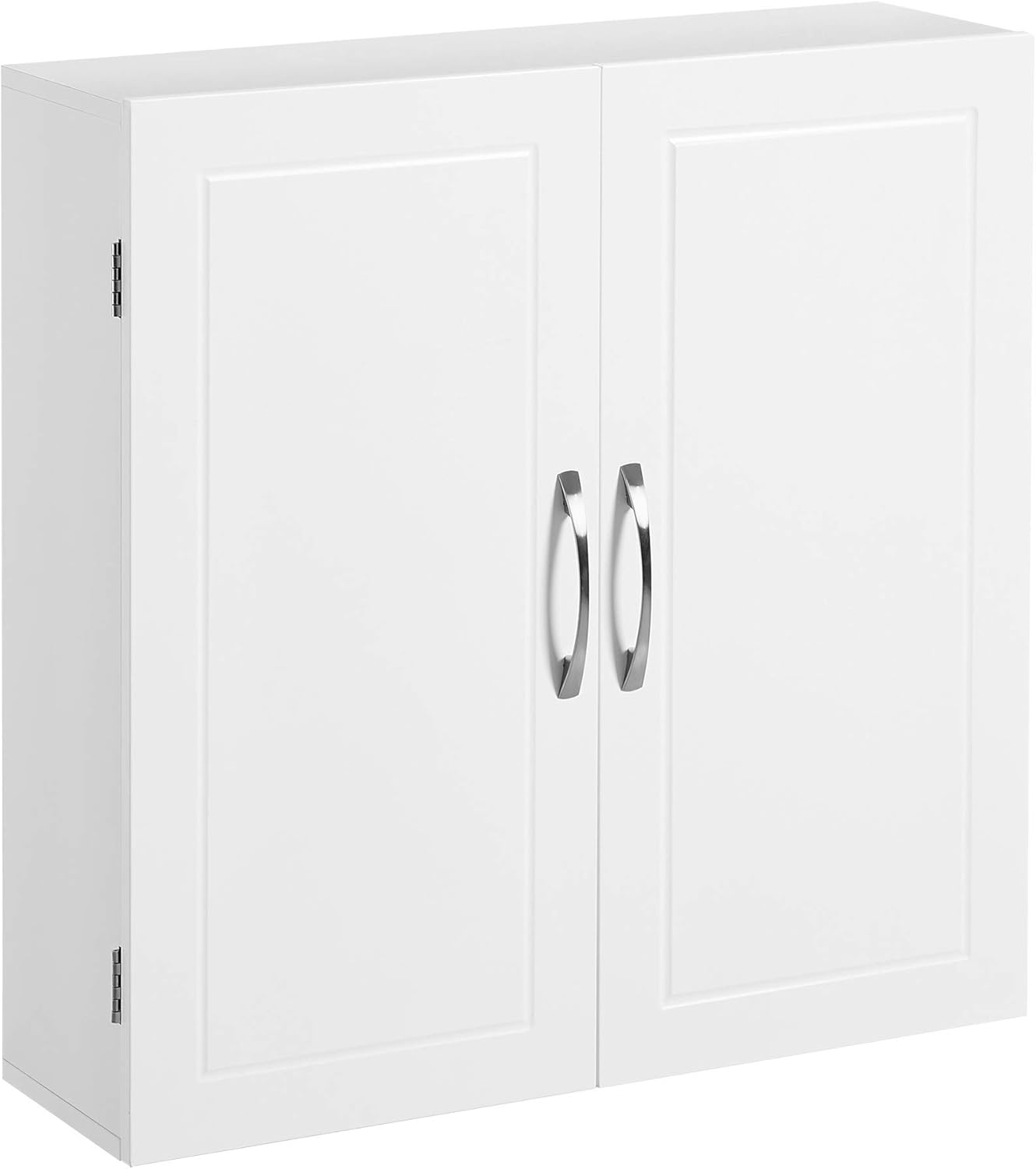 VASAGLE Bathroom Wall Cabinet, Wall-Mounted Bathroom Storage Cabinet, 18 x 60 x 60 cm, Medicine Cabinet with Adjustable Shelves, Cloud White BBC320W01.