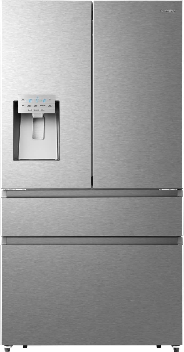 Hisense 560 Litre American Fridge Freezer - Stainless Steel (RF728N4AIF).