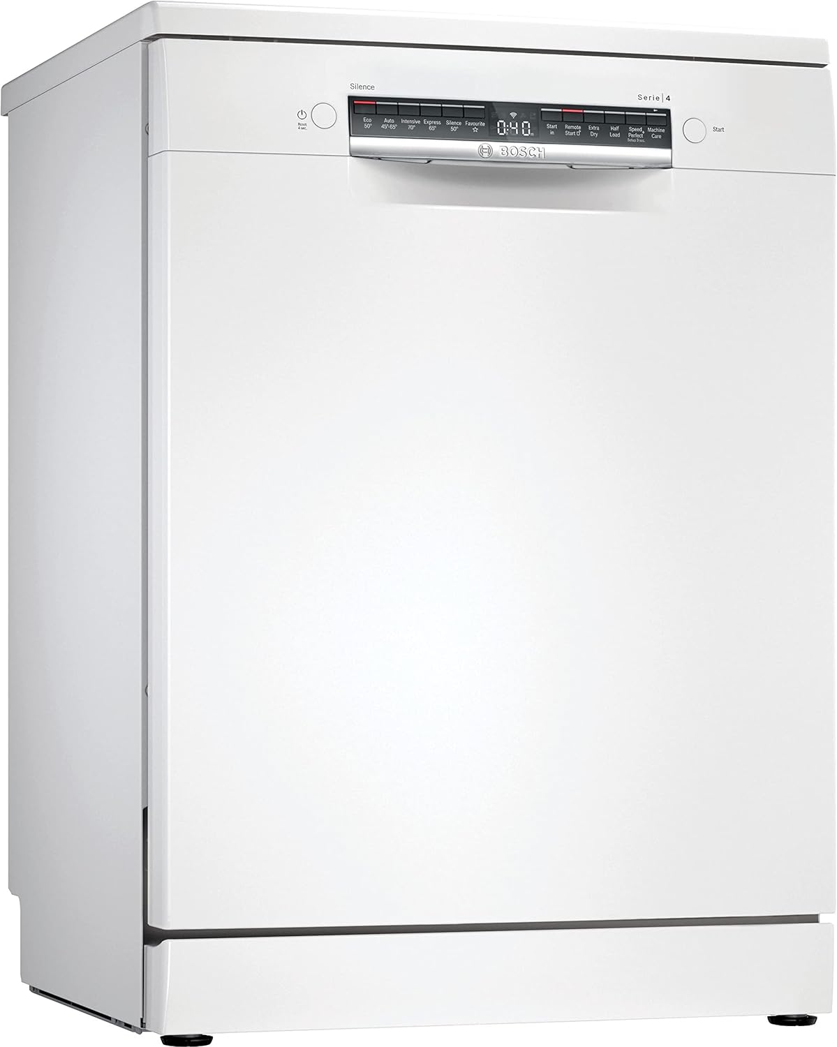 Bosch Home & Kitchen Appliances Bosch Series 4 SMS4HKW00G Dishwasher with 13 place settings, ExtraDry, DosageAssist, EcoSilence Drive, Automatic Programmes, Favourite Function, Freestanding, White.