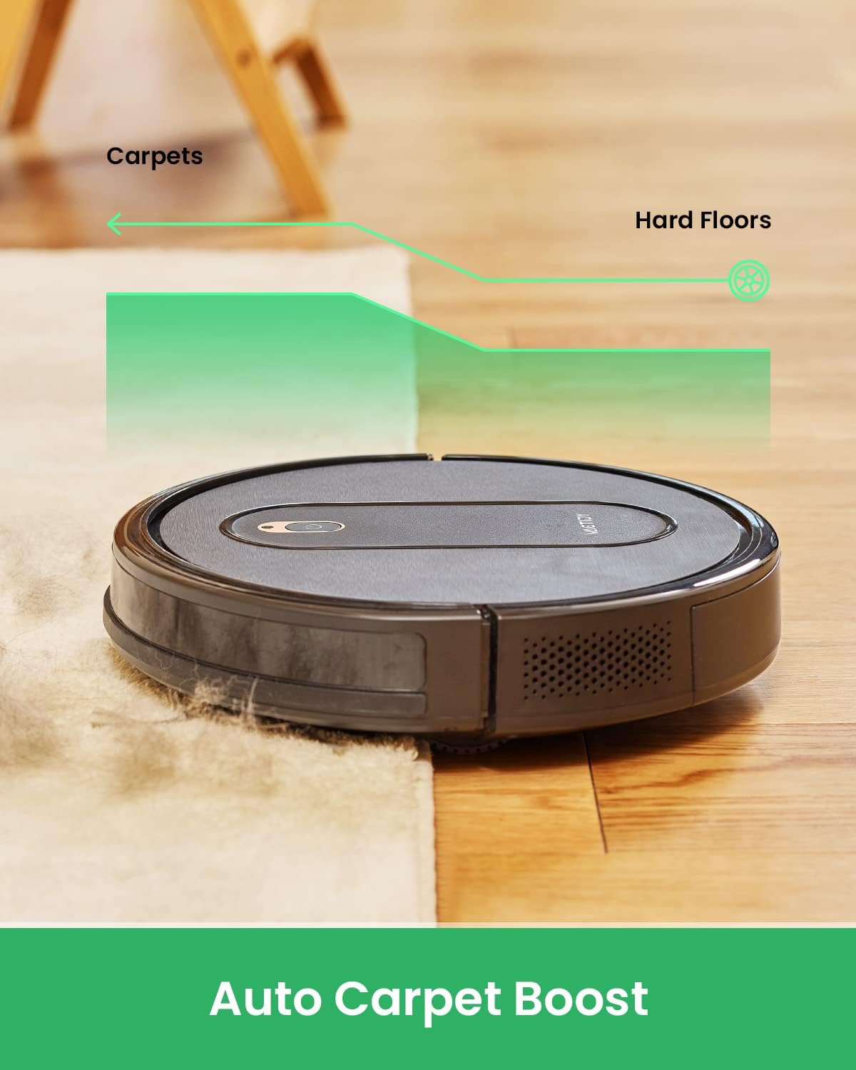 Vactidy Nimble T6 Robot Vacuum Cleaner, 2800Pa Strong Suction,Automatic Self-Charging Robotic Vacuums,WiFi/Alexa/App Remote Control Robot hoover Super-Thin Pet Hair Hard Floor Cleaner Carpet, Black.