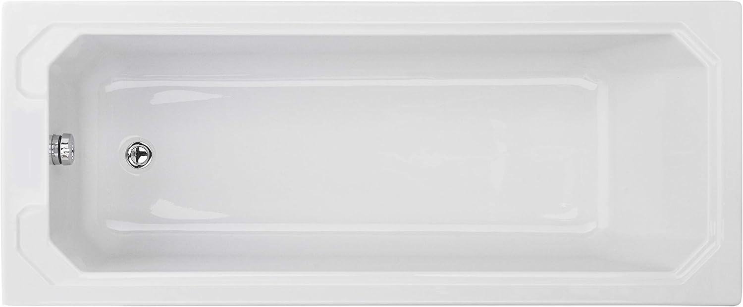 Balterley Traditional Straight Single Ended Shower Bath Tub - 1700mm x 700mm.