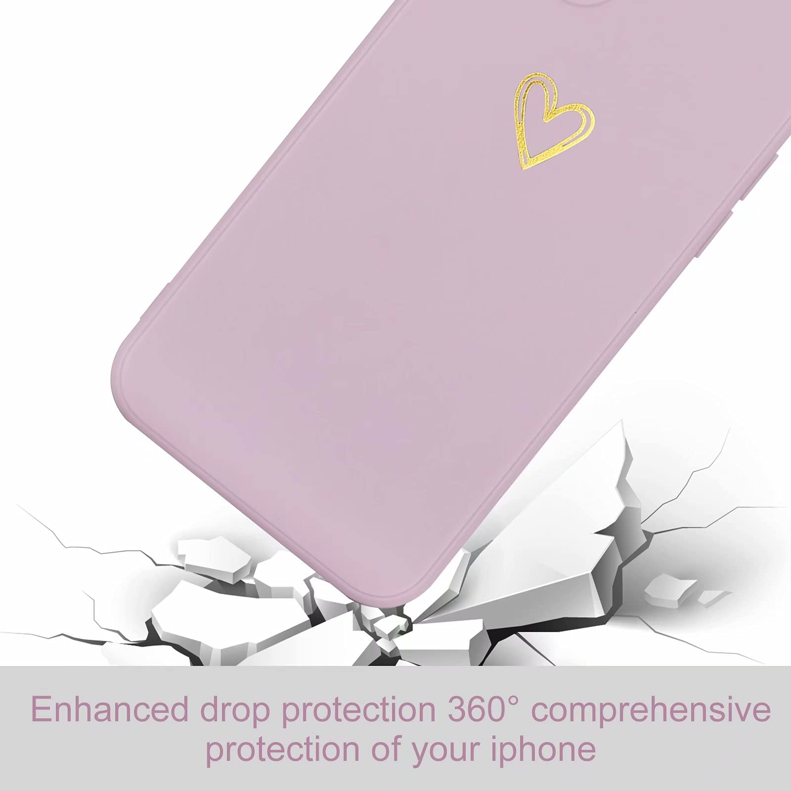 Wirvyuer Compatible with iPhone SE Case 2022/2020, iPhone 8 iPhone 7 Phone Case for Women Girls Silky Soft Protective Shockproof Silicone Phone Case with Cute Heart Pattern Design, Blue.