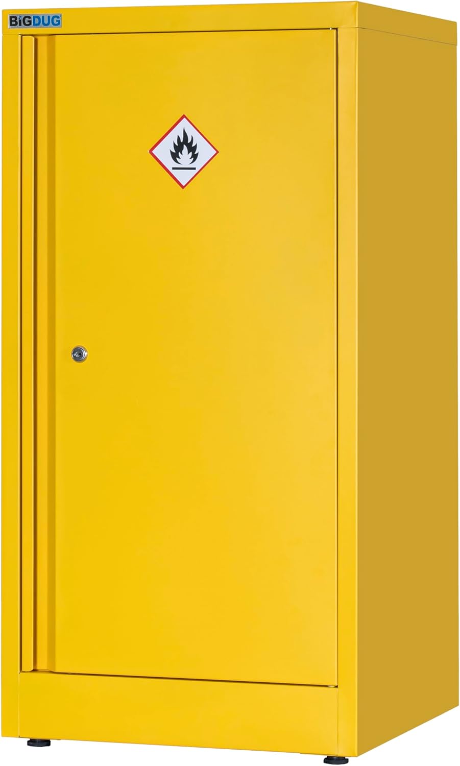 BiGDUG Hazardous Substance Storage Cabinet - Metal COSHH Cupboard, HSE Safety Cabinet - 1 Shelf 1016h x 915w x 460d mm.