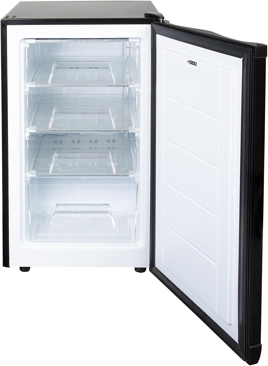 SIA UCF50BL 50cm Black Freestanding Under Counter Freezer 80L.