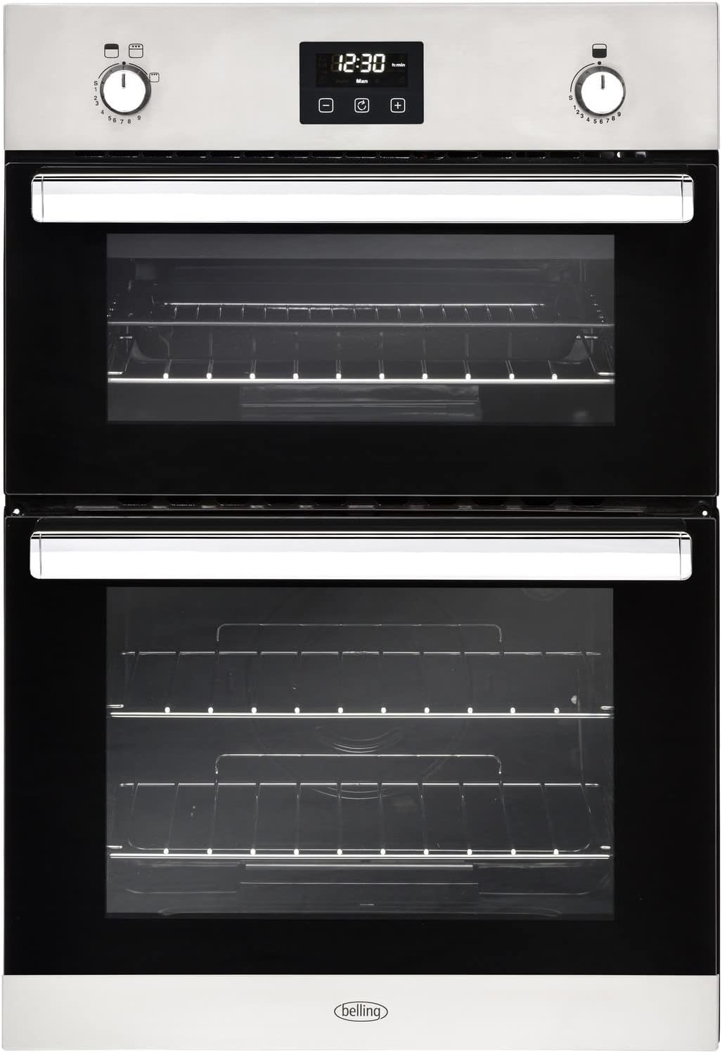 Belling BI902G Built In Gas Double Oven - Stainless Steel.