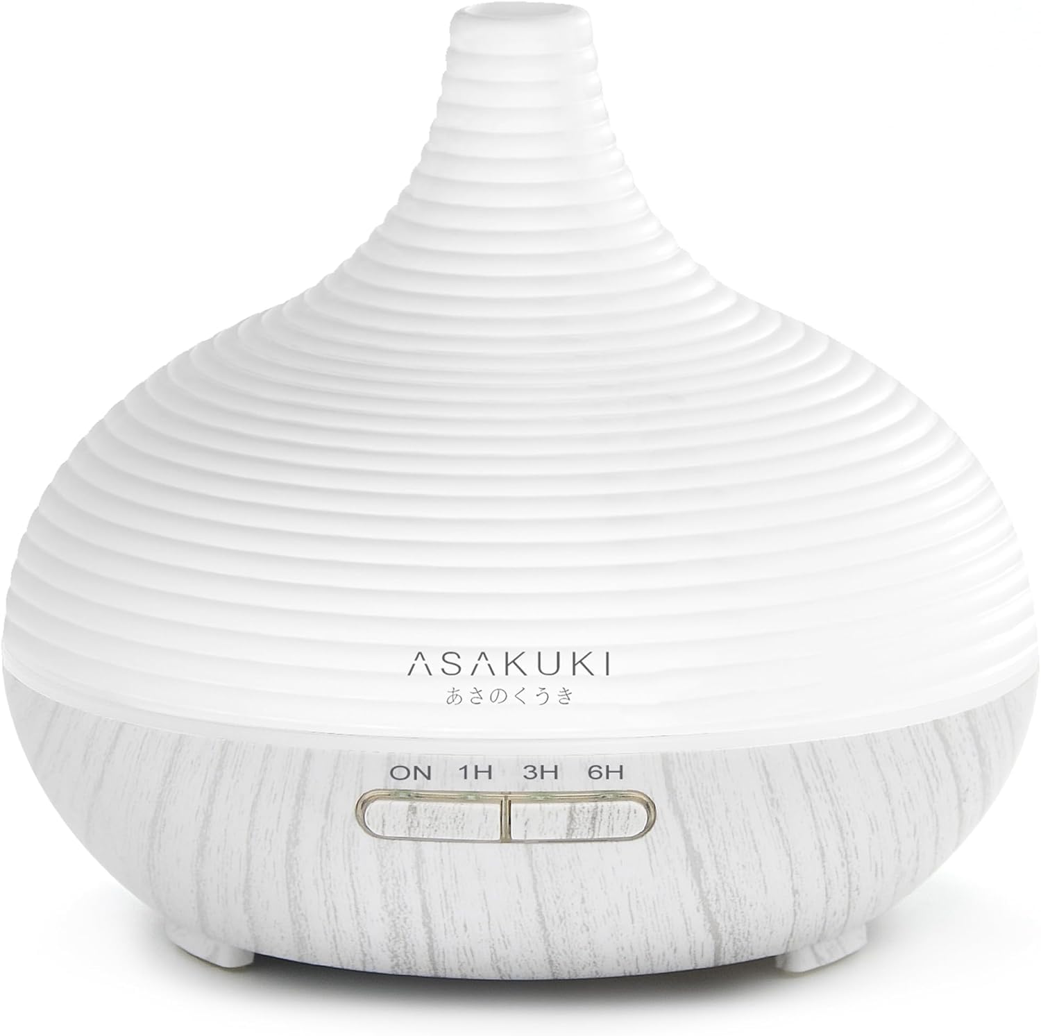 ASAKUKI 300ml Essential Oil Diffuser, Premium 5 In 1 Ultrasonic Aromatherapy Scented Oil Diffuser Vaporizer Humidifier, Timer and Auto-Off, 7 LED Light Colors-Yellow.