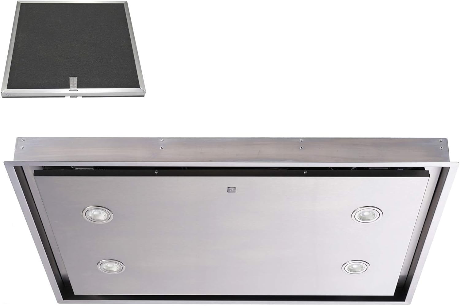 SIA CLN90SS 90cm Stainless Steel Ceiling Cooker Hood Extractor Fan & Filter.