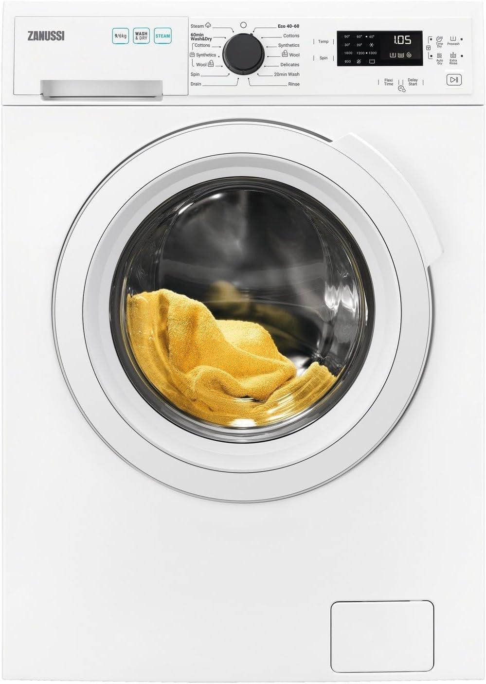 Zanussi 9kg Wash 4kg Dry 1400rpm Freestanding Washer Dryer - White (ZWD96SB4PW).