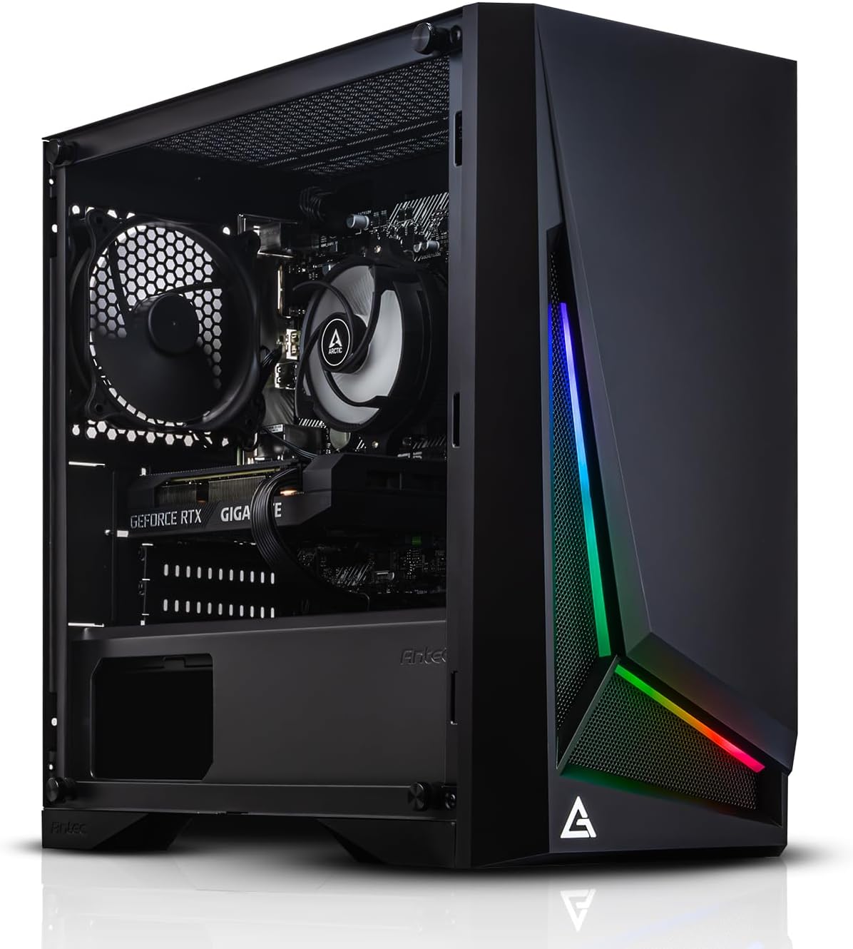 ADMI Gaming PC: Intel i5 12400F • H610M Motherboard • RTX 4060 • 16GB 3200MHz • 1TB NVME • Antec Gaming Case with Windows 11.