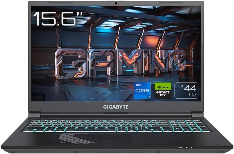 Gigabyte G5 KF5 Gaming Laptop - 15.6 Inch, 144Hz FHD, Intel Core i7-13620H, NVIDIA GeForce RTX 4060 GPU, 16GB DDR5 4800MHz, 1x 1TB Gen4 SDD, Windows 11 Home, 2 Year Warranty, G5 KF5-H3UK354SH.