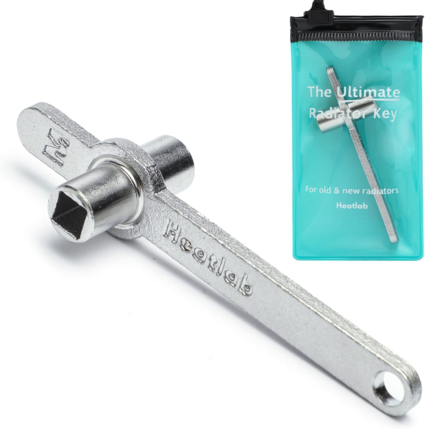 The Ultimate Radiator Key - Dual-Sized Imperial & Metric - Premium Stainless Steel Rad Key for Efficient Heating Maintenance - Essential Plumbing Tool | Patented Bleed Key Design.