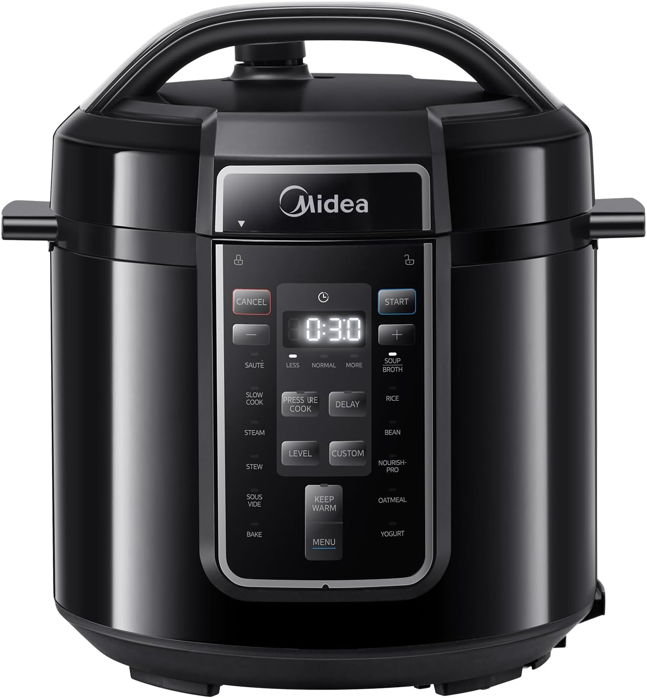 Midea Pressure Cooker 6L, 70% Faster 13 Presets, Recipes on line, 9-in-1 Multi Cooker(Yogurt Maker, Rice Cooker, Slow Cooker, Sauté, Steamer,etc.) Stainless Steels Inner Pot Non-Stick Dishwasher Safe.