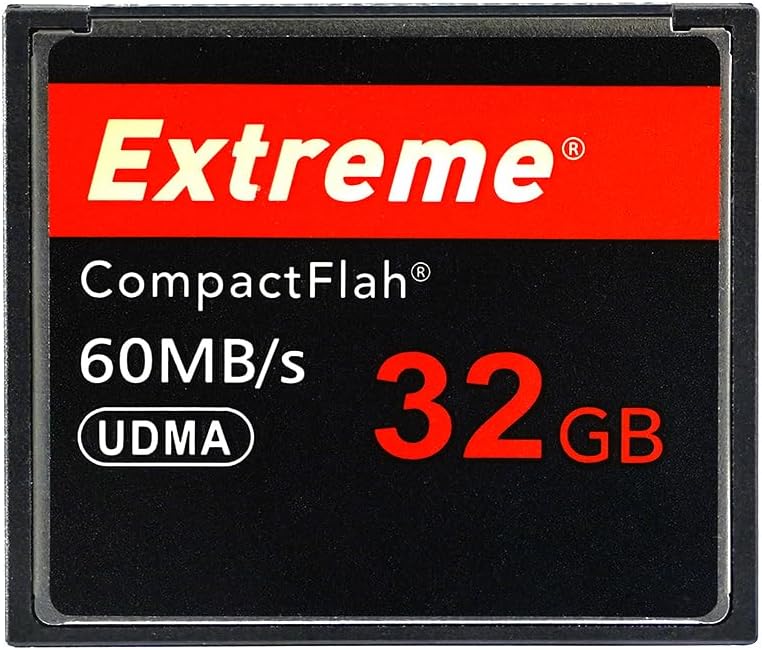 Extreme 32GB Compact Flash Memory Card, High Speed CF Card UDMA Speed Up to 60MB/s SLR Camera CF Cards.